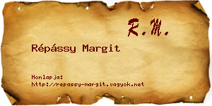 Répássy Margit névjegykártya